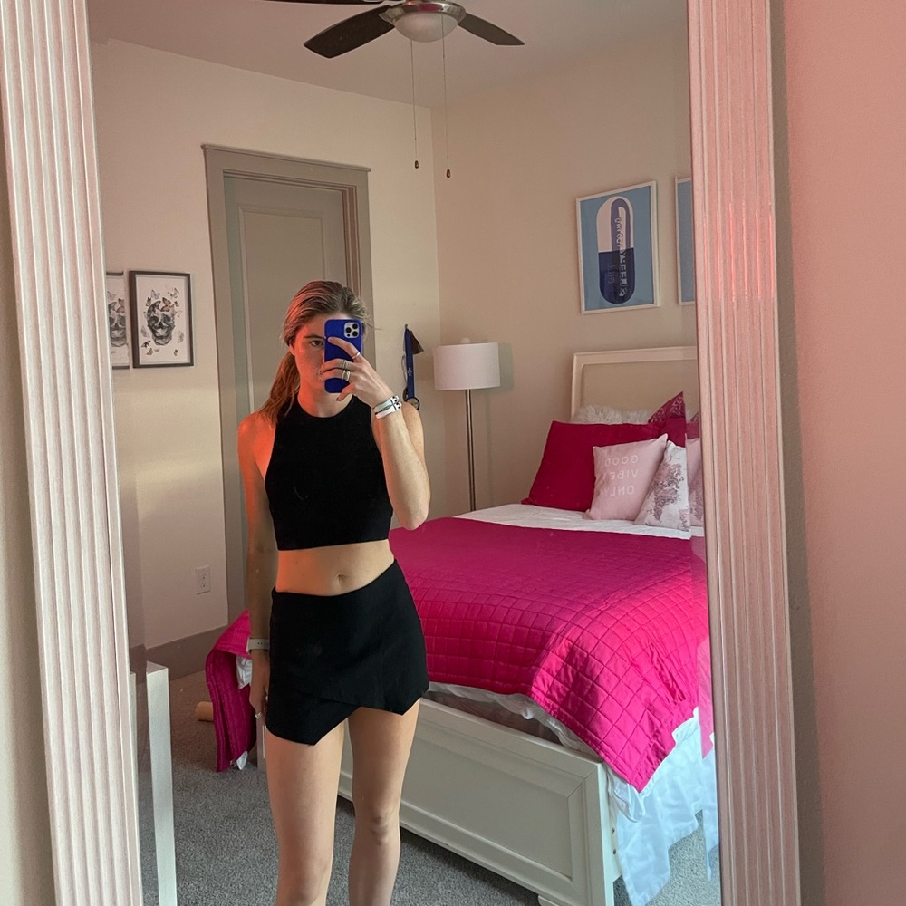 Blue Blush Skort in Black